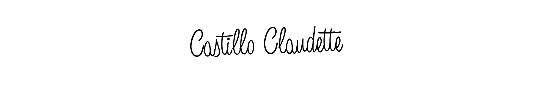 The best way (Angelique-Rose-font-FFP) to make a short signature is to pick only two or three words in your name. The name Castillo Claudette include a total of six letters. For converting this name. Castillo Claudette signature style 5 images and pictures png