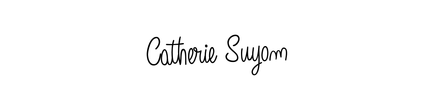 Catherie Suyom stylish signature style. Best Handwritten Sign (Angelique-Rose-font-FFP) for my name. Handwritten Signature Collection Ideas for my name Catherie Suyom. Catherie Suyom signature style 5 images and pictures png