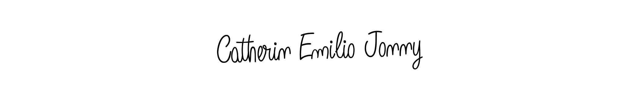 This is the best signature style for the Catherin Emilio Jonny name. Also you like these signature font (Angelique-Rose-font-FFP). Mix name signature. Catherin Emilio Jonny signature style 5 images and pictures png