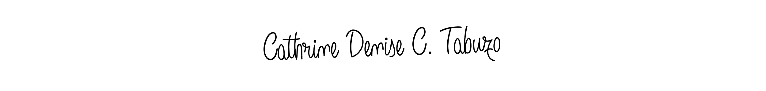 Design your own signature with our free online signature maker. With this signature software, you can create a handwritten (Angelique-Rose-font-FFP) signature for name Cathrine Denise C. Tabuzo. Cathrine Denise C. Tabuzo signature style 5 images and pictures png