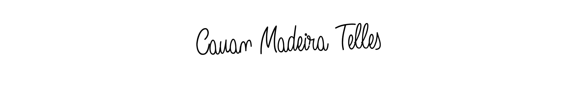 The best way (Angelique-Rose-font-FFP) to make a short signature is to pick only two or three words in your name. The name Cauan Madeira Telles include a total of six letters. For converting this name. Cauan Madeira Telles signature style 5 images and pictures png