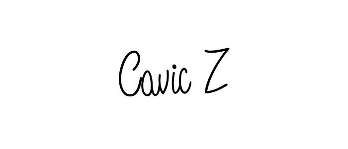 How to make Cavic Z name signature. Use Angelique-Rose-font-FFP style for creating short signs online. This is the latest handwritten sign. Cavic Z signature style 5 images and pictures png