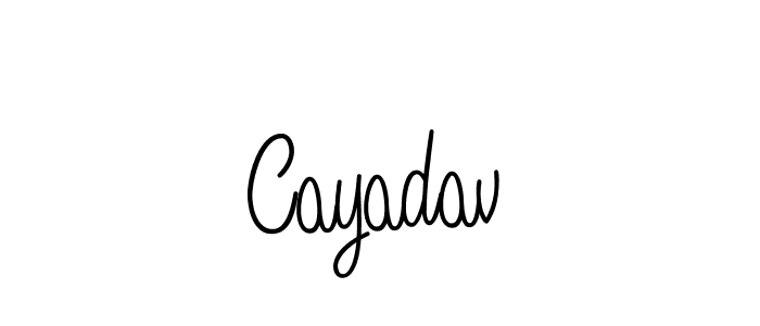 Use a signature maker to create a handwritten signature online. With this signature software, you can design (Angelique-Rose-font-FFP) your own signature for name Cayadav. Cayadav signature style 5 images and pictures png