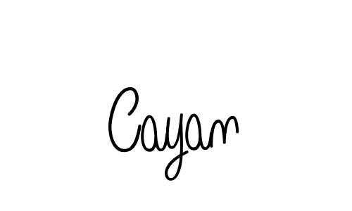 Make a beautiful signature design for name Cayan. With this signature (Angelique-Rose-font-FFP) style, you can create a handwritten signature for free. Cayan signature style 5 images and pictures png