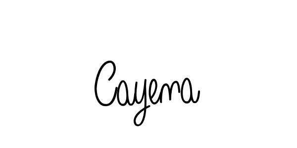 Design your own signature with our free online signature maker. With this signature software, you can create a handwritten (Angelique-Rose-font-FFP) signature for name Cayena. Cayena signature style 5 images and pictures png