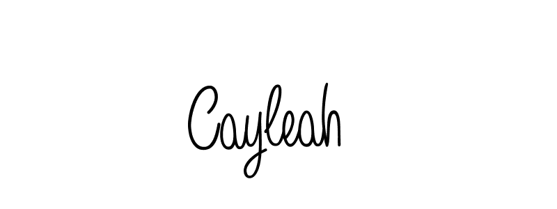 You should practise on your own different ways (Angelique-Rose-font-FFP) to write your name (Cayleah ) in signature. don't let someone else do it for you. Cayleah  signature style 5 images and pictures png