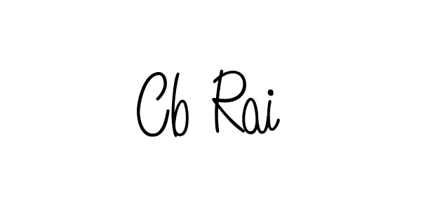 Use a signature maker to create a handwritten signature online. With this signature software, you can design (Angelique-Rose-font-FFP) your own signature for name Cb Rai. Cb Rai signature style 5 images and pictures png
