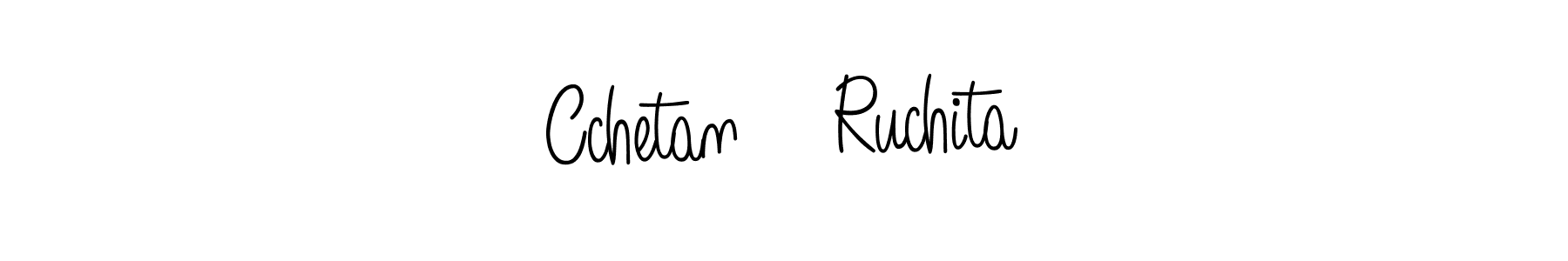 How to make Cchetan    Ruchita name signature. Use Angelique-Rose-font-FFP style for creating short signs online. This is the latest handwritten sign. Cchetan    Ruchita signature style 5 images and pictures png