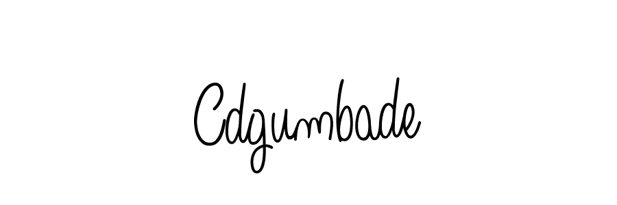 Use a signature maker to create a handwritten signature online. With this signature software, you can design (Angelique-Rose-font-FFP) your own signature for name Cdgumbade. Cdgumbade signature style 5 images and pictures png