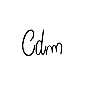 Make a beautiful signature design for name Cdm. With this signature (Angelique-Rose-font-FFP) style, you can create a handwritten signature for free. Cdm signature style 5 images and pictures png