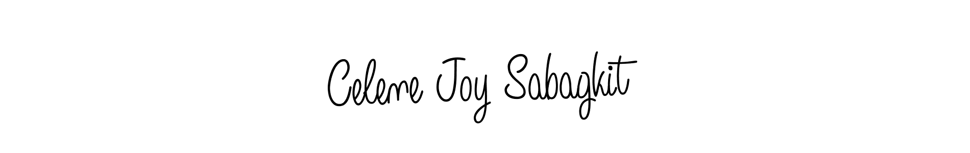 if you are searching for the best signature style for your name Celene Joy Sabagkit. so please give up your signature search. here we have designed multiple signature styles  using Angelique-Rose-font-FFP. Celene Joy Sabagkit signature style 5 images and pictures png