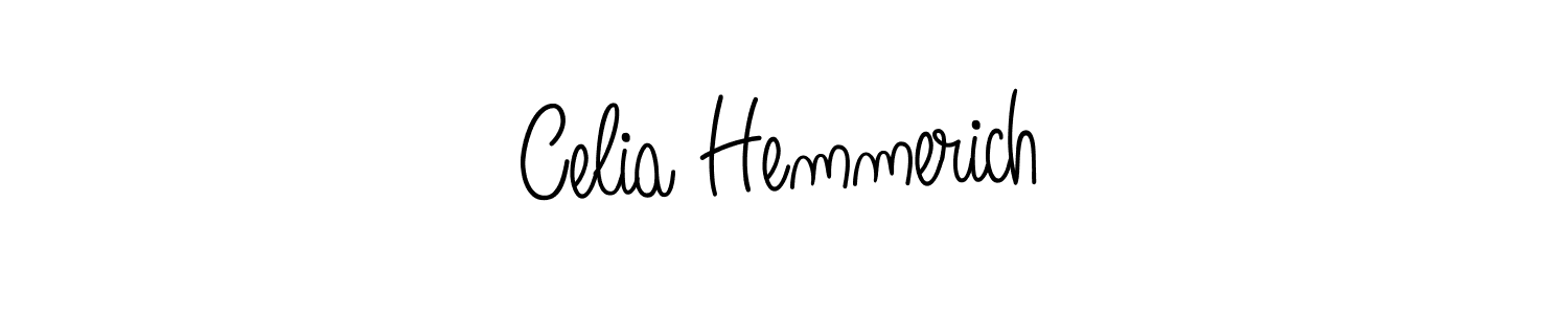 How to make Celia Hemmerich name signature. Use Angelique-Rose-font-FFP style for creating short signs online. This is the latest handwritten sign. Celia Hemmerich signature style 5 images and pictures png