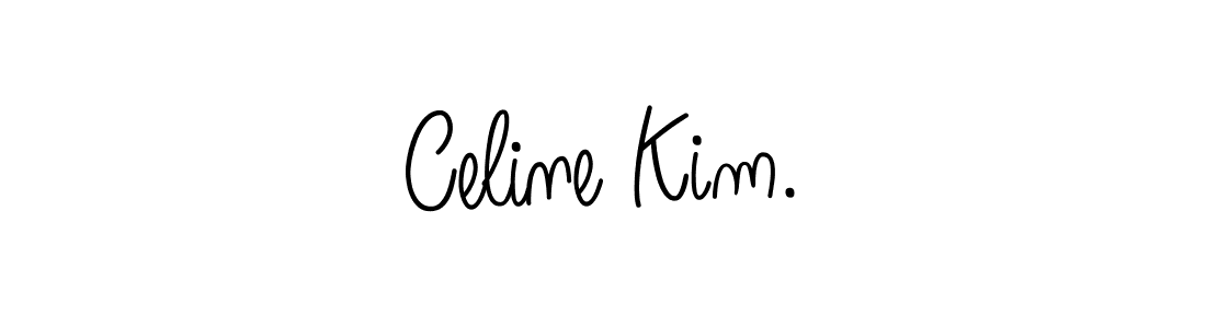 Make a beautiful signature design for name Celine Kim.. With this signature (Angelique-Rose-font-FFP) style, you can create a handwritten signature for free. Celine Kim. signature style 5 images and pictures png