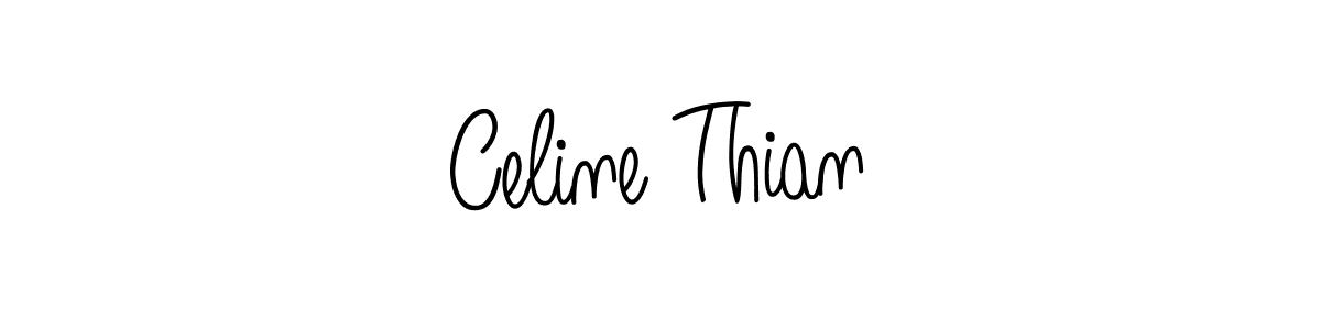 The best way (Angelique-Rose-font-FFP) to make a short signature is to pick only two or three words in your name. The name Celine Thian include a total of six letters. For converting this name. Celine Thian signature style 5 images and pictures png