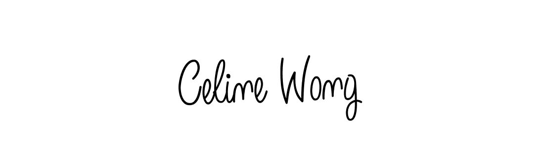 Make a beautiful signature design for name Celine Wong. With this signature (Angelique-Rose-font-FFP) style, you can create a handwritten signature for free. Celine Wong signature style 5 images and pictures png