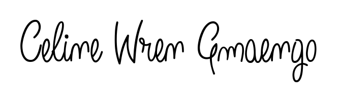 Make a beautiful signature design for name Celine Wren Gmaengo. With this signature (Angelique-Rose-font-FFP) style, you can create a handwritten signature for free. Celine Wren Gmaengo signature style 5 images and pictures png