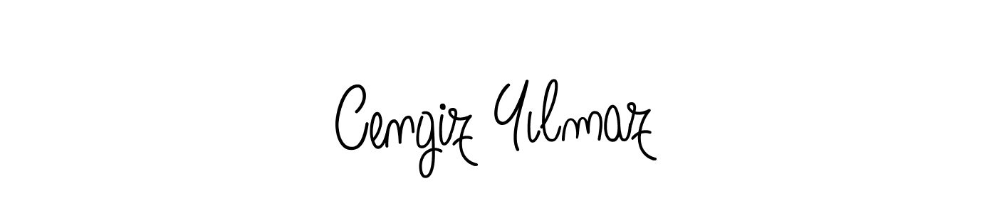 You should practise on your own different ways (Angelique-Rose-font-FFP) to write your name (Cengiz Yılmaz) in signature. don't let someone else do it for you. Cengiz Yılmaz signature style 5 images and pictures png