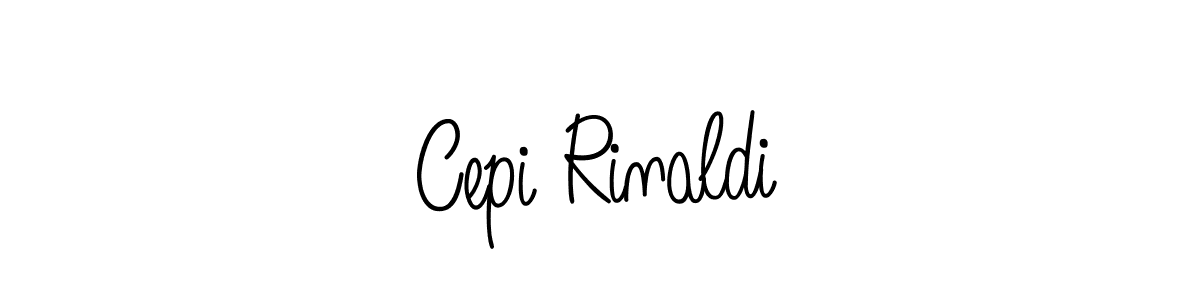 Make a beautiful signature design for name Cepi Rinaldi. With this signature (Angelique-Rose-font-FFP) style, you can create a handwritten signature for free. Cepi Rinaldi signature style 5 images and pictures png