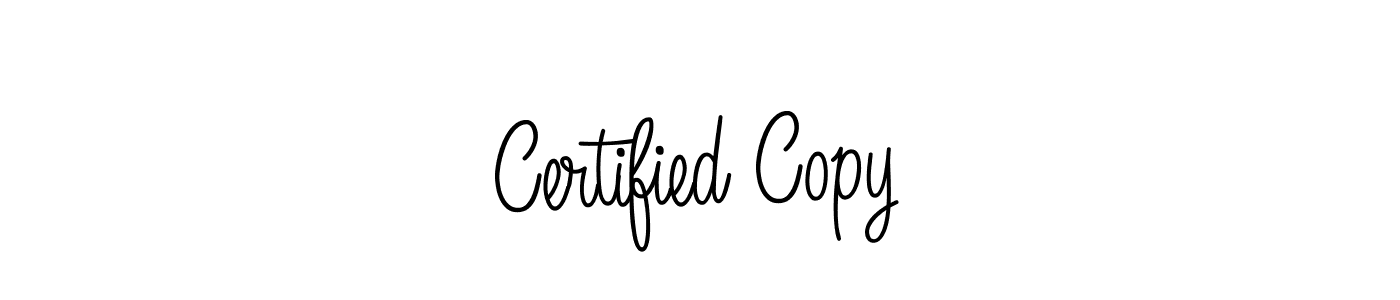 Make a beautiful signature design for name Certified Copy. With this signature (Angelique-Rose-font-FFP) style, you can create a handwritten signature for free. Certified Copy signature style 5 images and pictures png