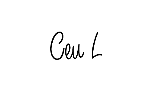 Design your own signature with our free online signature maker. With this signature software, you can create a handwritten (Angelique-Rose-font-FFP) signature for name Ceu L. Ceu L signature style 5 images and pictures png