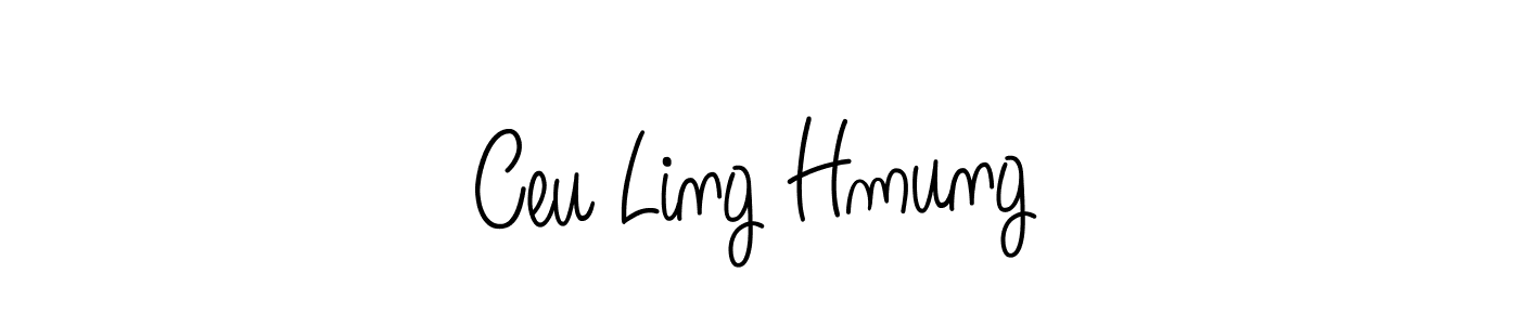 Also we have Ceu Ling Hmung name is the best signature style. Create professional handwritten signature collection using Angelique-Rose-font-FFP autograph style. Ceu Ling Hmung signature style 5 images and pictures png