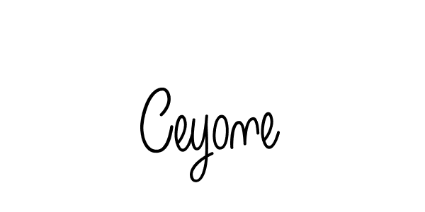 The best way (Angelique-Rose-font-FFP) to make a short signature is to pick only two or three words in your name. The name Ceyone include a total of six letters. For converting this name. Ceyone signature style 5 images and pictures png