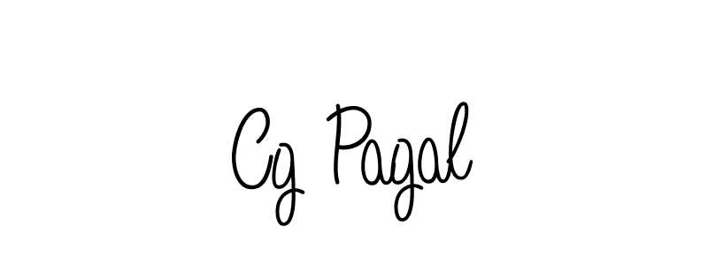 Use a signature maker to create a handwritten signature online. With this signature software, you can design (Angelique-Rose-font-FFP) your own signature for name Cg Pagal. Cg Pagal signature style 5 images and pictures png