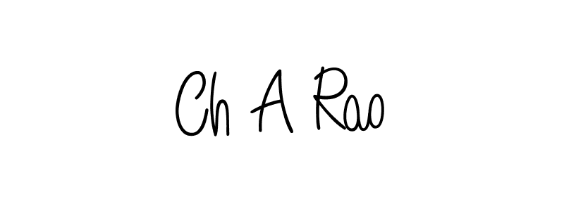 You should practise on your own different ways (Angelique-Rose-font-FFP) to write your name (Ch A Rao) in signature. don't let someone else do it for you. Ch A Rao signature style 5 images and pictures png