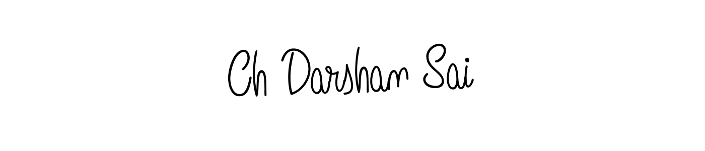 Ch Darshan Sai stylish signature style. Best Handwritten Sign (Angelique-Rose-font-FFP) for my name. Handwritten Signature Collection Ideas for my name Ch Darshan Sai. Ch Darshan Sai signature style 5 images and pictures png