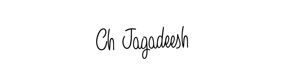 How to make Ch Jagadeesh name signature. Use Angelique-Rose-font-FFP style for creating short signs online. This is the latest handwritten sign. Ch Jagadeesh signature style 5 images and pictures png