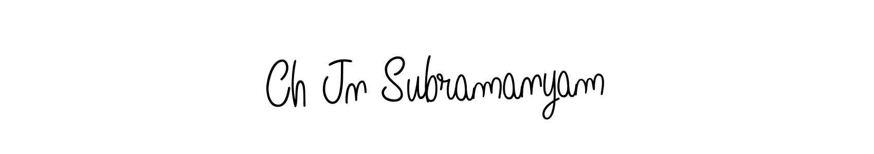 Create a beautiful signature design for name Ch Jn Subramanyam. With this signature (Angelique-Rose-font-FFP) fonts, you can make a handwritten signature for free. Ch Jn Subramanyam signature style 5 images and pictures png