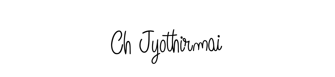 How to make Ch Jyothirmai name signature. Use Angelique-Rose-font-FFP style for creating short signs online. This is the latest handwritten sign. Ch Jyothirmai signature style 5 images and pictures png