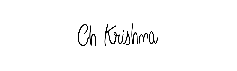 Use a signature maker to create a handwritten signature online. With this signature software, you can design (Angelique-Rose-font-FFP) your own signature for name Ch Krishna. Ch Krishna signature style 5 images and pictures png