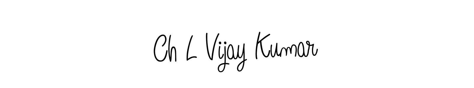 Create a beautiful signature design for name Ch L Vijay Kumar. With this signature (Angelique-Rose-font-FFP) fonts, you can make a handwritten signature for free. Ch L Vijay Kumar signature style 5 images and pictures png