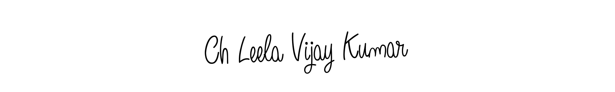 How to make Ch Leela Vijay Kumar name signature. Use Angelique-Rose-font-FFP style for creating short signs online. This is the latest handwritten sign. Ch Leela Vijay Kumar signature style 5 images and pictures png