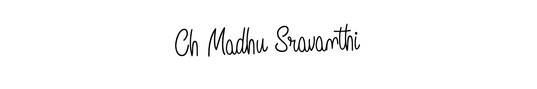 You should practise on your own different ways (Angelique-Rose-font-FFP) to write your name (Ch Madhu Sravanthi) in signature. don't let someone else do it for you. Ch Madhu Sravanthi signature style 5 images and pictures png