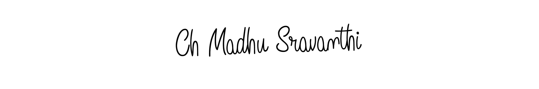 You should practise on your own different ways (Angelique-Rose-font-FFP) to write your name (Ch Madhu Sravanthi) in signature. don't let someone else do it for you. Ch Madhu Sravanthi signature style 5 images and pictures png