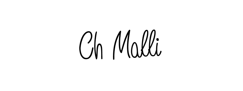 Design your own signature with our free online signature maker. With this signature software, you can create a handwritten (Angelique-Rose-font-FFP) signature for name Ch Malli. Ch Malli signature style 5 images and pictures png