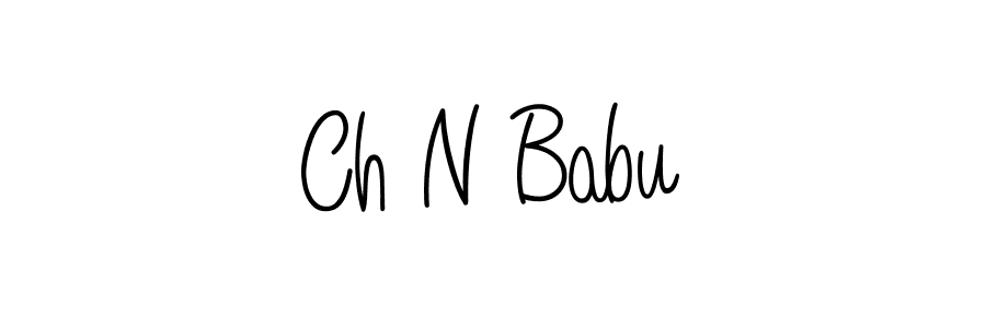 How to make Ch N Babu name signature. Use Angelique-Rose-font-FFP style for creating short signs online. This is the latest handwritten sign. Ch N Babu signature style 5 images and pictures png