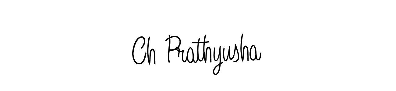 Make a beautiful signature design for name Ch Prathyusha. With this signature (Angelique-Rose-font-FFP) style, you can create a handwritten signature for free. Ch Prathyusha signature style 5 images and pictures png