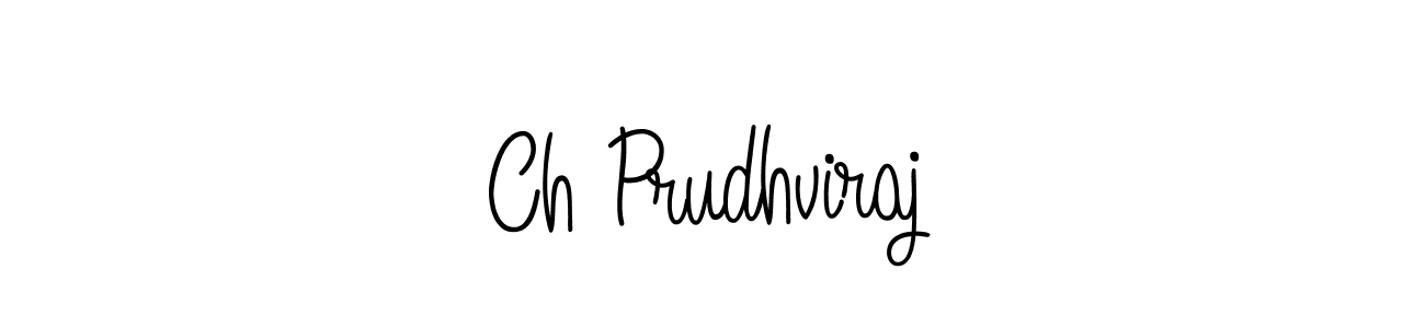 You should practise on your own different ways (Angelique-Rose-font-FFP) to write your name (Ch Prudhviraj) in signature. don't let someone else do it for you. Ch Prudhviraj signature style 5 images and pictures png