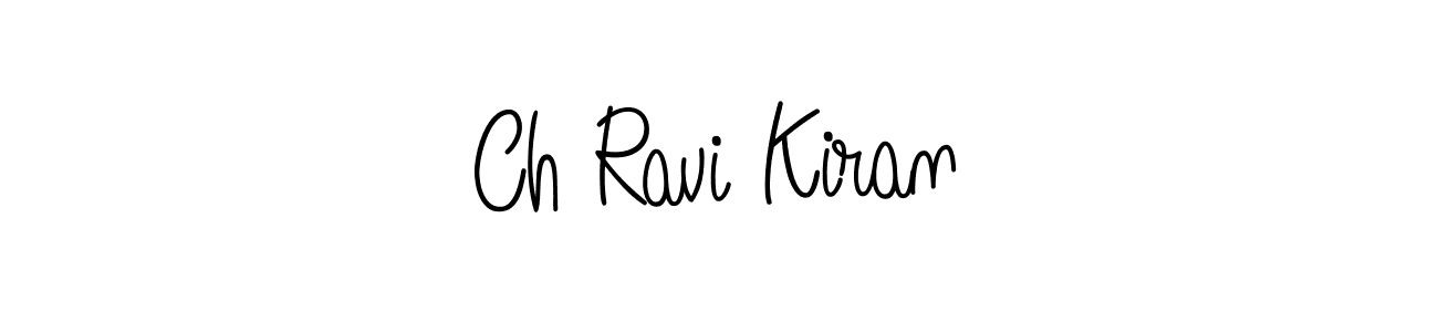 Make a beautiful signature design for name Ch Ravi Kiran. With this signature (Angelique-Rose-font-FFP) style, you can create a handwritten signature for free. Ch Ravi Kiran signature style 5 images and pictures png