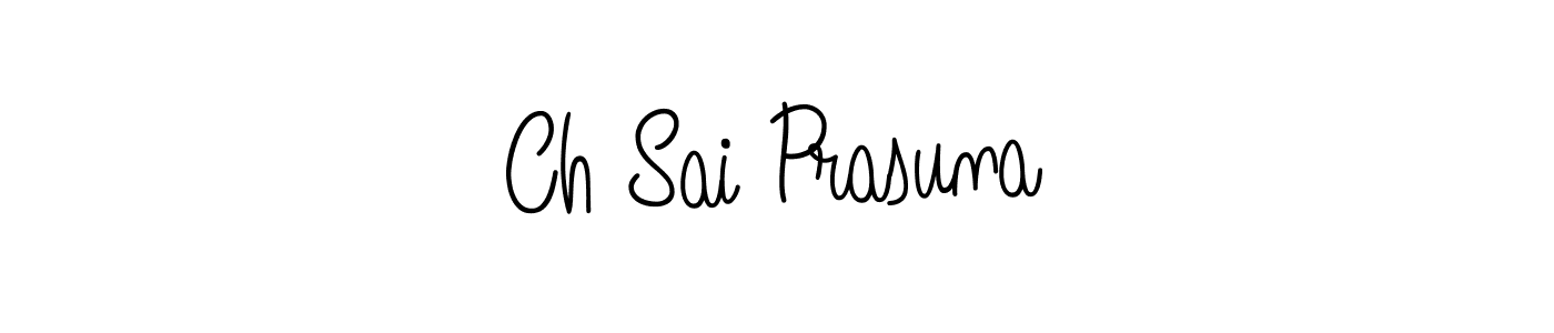 Create a beautiful signature design for name Ch Sai Prasuna. With this signature (Angelique-Rose-font-FFP) fonts, you can make a handwritten signature for free. Ch Sai Prasuna signature style 5 images and pictures png