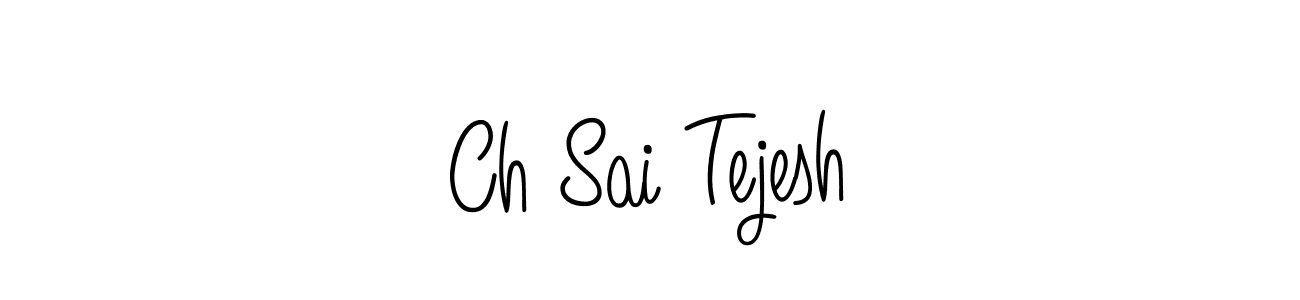 The best way (Angelique-Rose-font-FFP) to make a short signature is to pick only two or three words in your name. The name Ch Sai Tejesh include a total of six letters. For converting this name. Ch Sai Tejesh signature style 5 images and pictures png