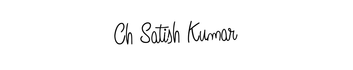 Make a beautiful signature design for name Ch Satish Kumar. With this signature (Angelique-Rose-font-FFP) style, you can create a handwritten signature for free. Ch Satish Kumar signature style 5 images and pictures png