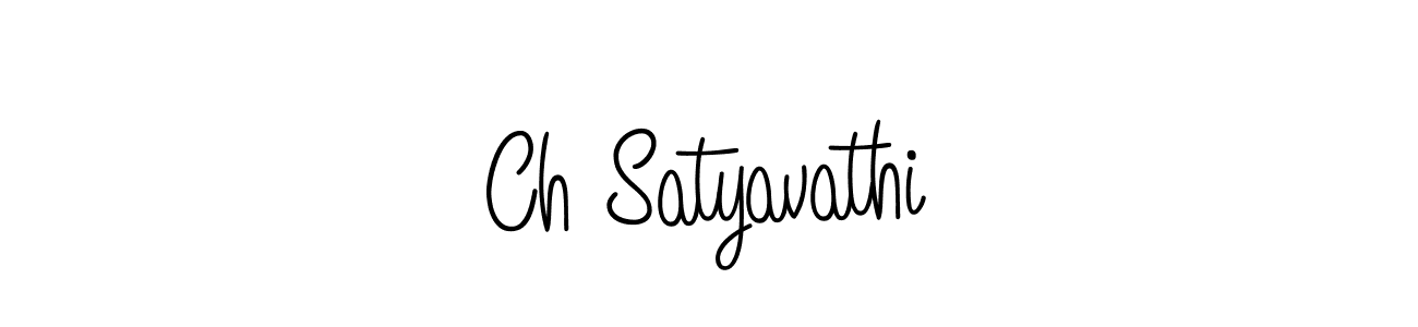 Use a signature maker to create a handwritten signature online. With this signature software, you can design (Angelique-Rose-font-FFP) your own signature for name Ch Satyavathi. Ch Satyavathi signature style 5 images and pictures png