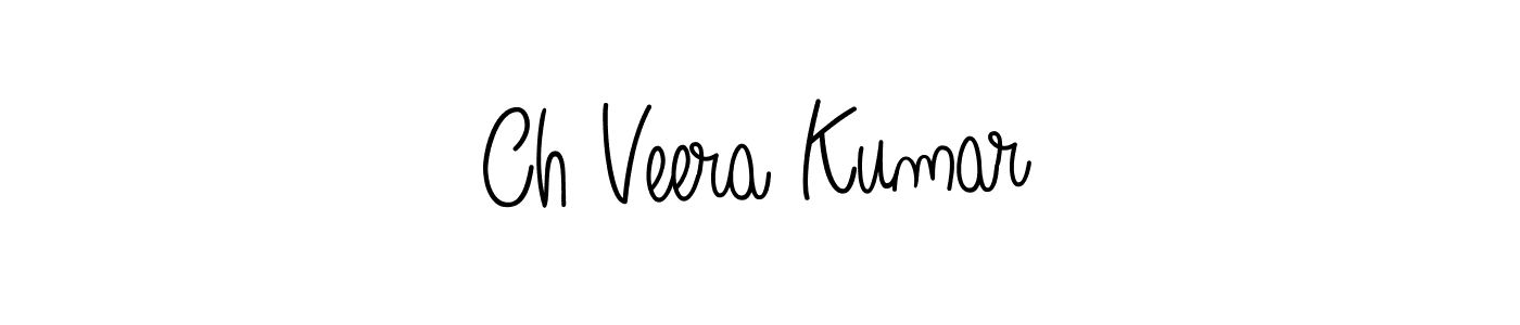 Also we have Ch Veera Kumar name is the best signature style. Create professional handwritten signature collection using Angelique-Rose-font-FFP autograph style. Ch Veera Kumar signature style 5 images and pictures png