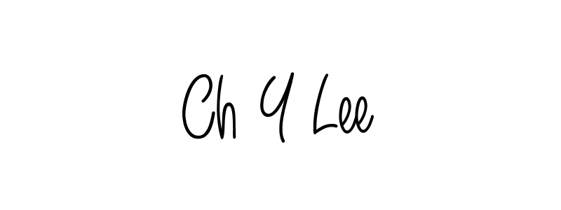 How to make Ch Y Lee name signature. Use Angelique-Rose-font-FFP style for creating short signs online. This is the latest handwritten sign. Ch Y Lee signature style 5 images and pictures png