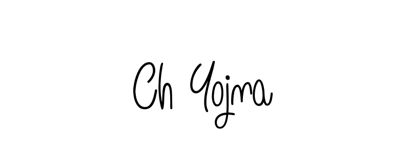 You should practise on your own different ways (Angelique-Rose-font-FFP) to write your name (Ch Yojna) in signature. don't let someone else do it for you. Ch Yojna signature style 5 images and pictures png