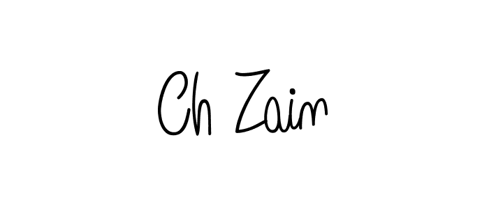 Design your own signature with our free online signature maker. With this signature software, you can create a handwritten (Angelique-Rose-font-FFP) signature for name Ch Zain. Ch Zain signature style 5 images and pictures png